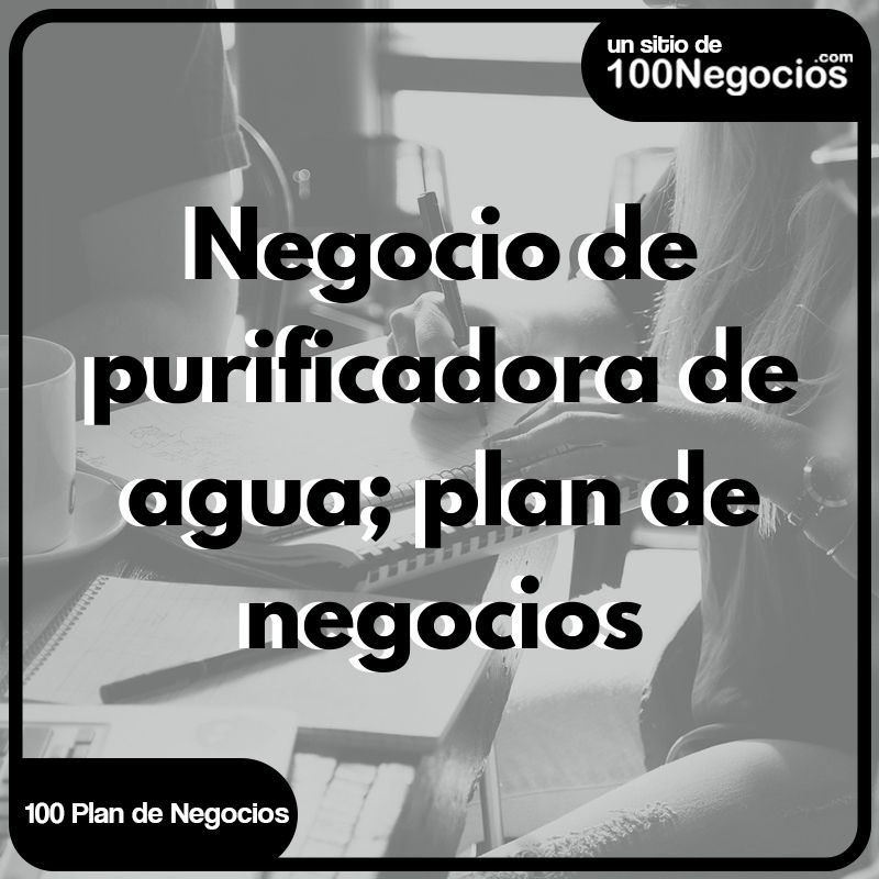purificadora de agua negocio